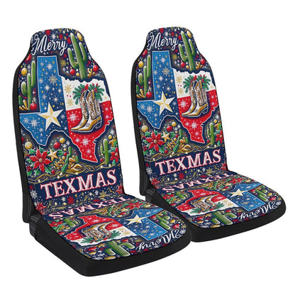 Texas Christmas Merry Texmas Cars Seat Cover, Christmas Car Seat Covers, Car Decor Gift