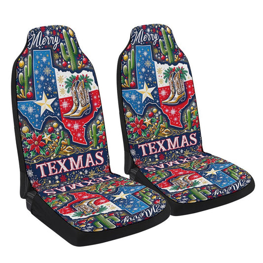 Texas Christmas Merry Texmas Cars Seat Cover, Christmas Car Seat Covers, Car Decor Gift
