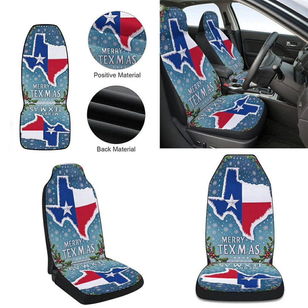 Texas Christmas Merry Texmas Cars Seat Cover, Christmas Car Seat Covers, Car Decor Gift