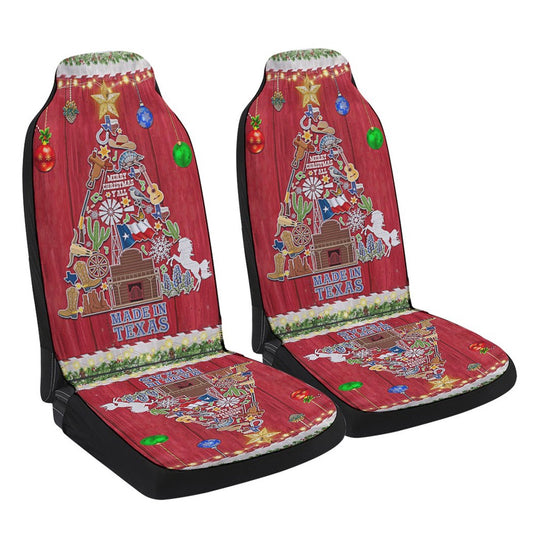 Texas Christmas Tree Merry Christmas You all Cars Seat Cover, Christmas Car Seat Covers, Car Decor Gift