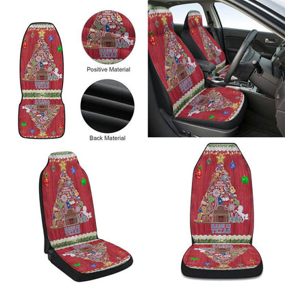 Texas Christmas Tree Merry Christmas You all Cars Seat Cover, Christmas Car Seat Covers, Car Decor Gift