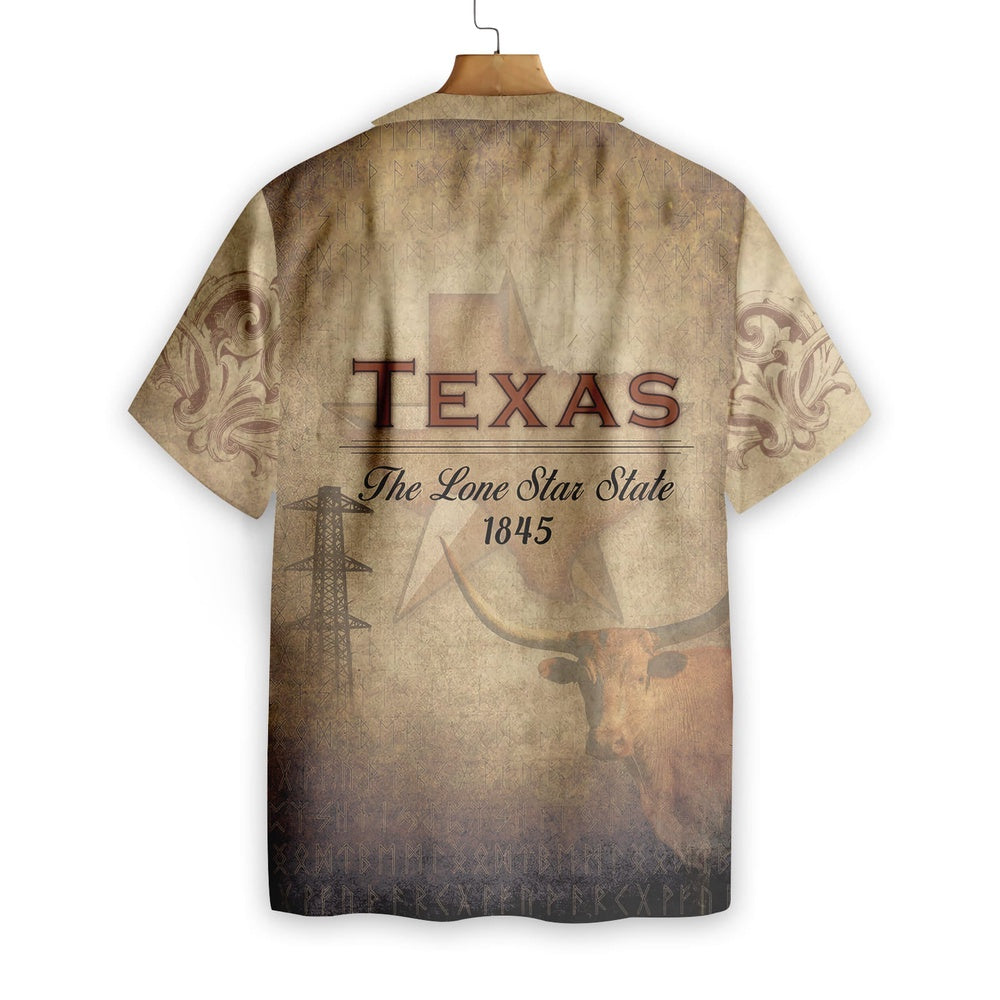 Texas Hawaiian Shirt, 1845 The Lone Star State Texas Hawaiian Shirt, Summer Beach Shirt