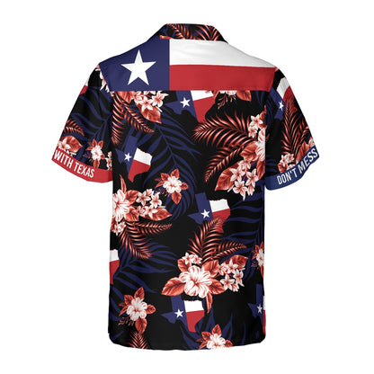 Texas Hawaiian Shirt, Bluebonnet Don't Mess with Texas Hawaiian Shirt, Summer Beach Shirt