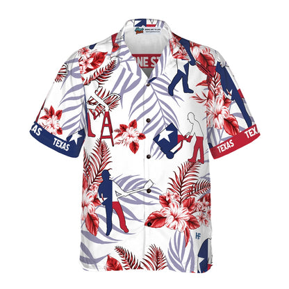 Texas Hawaiian Shirt, Bluebonnet Texas Hawaiian Shirt Construction Worker Version, Summer Beach Shirt