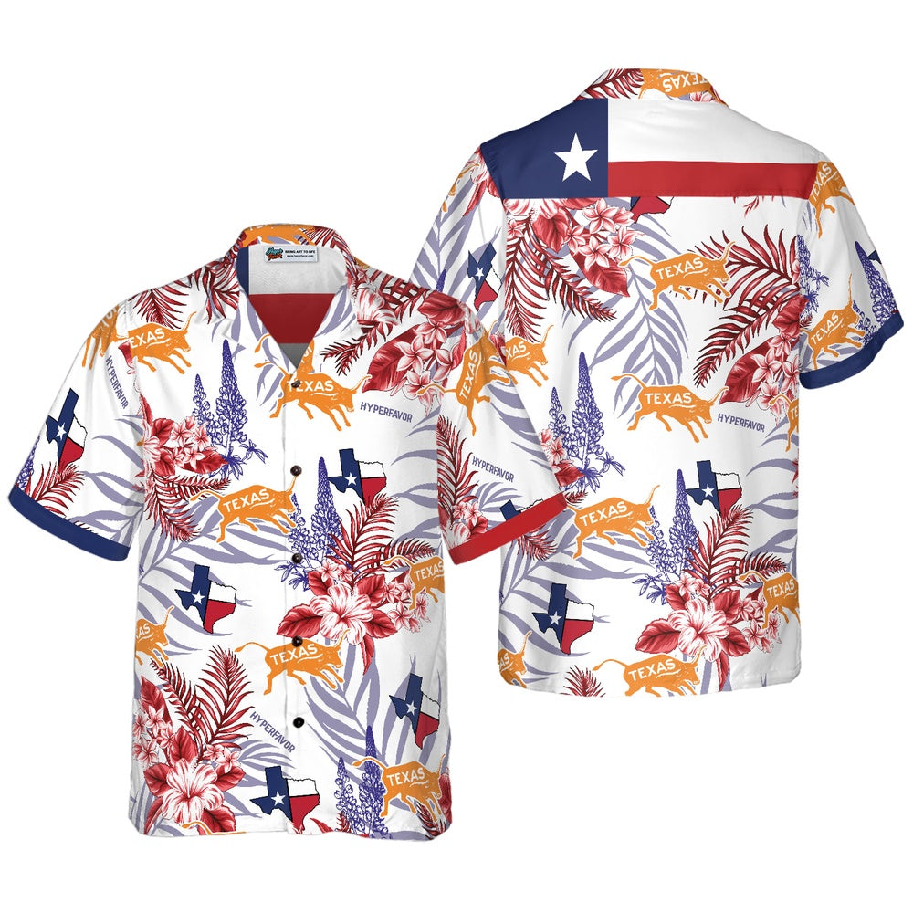 Texas Hawaiian Shirt, Bluebonnet Texas Hawaiian Shirts, Summer Beach Shirt
