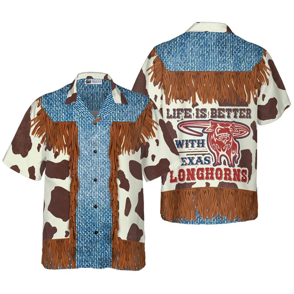 Texas Hawaiian Shirt, Cowboy Dairy Vintage Western Texas Hawaiian Shirt, Summer Beach Shirt