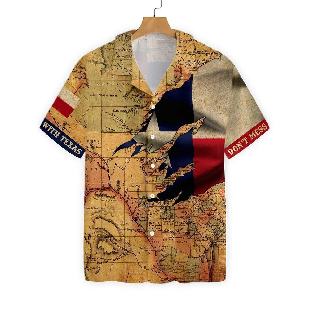 Texas Hawaiian Shirt, Dont Mess With Texas Flag Map Hawaiian Shirt, Summer Beach Shirt