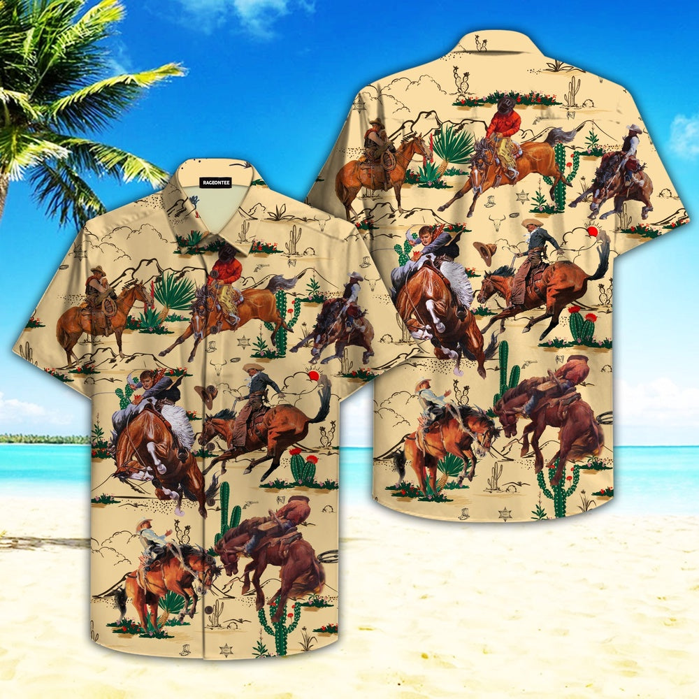 Texas Hawaiian Shirt, Dont Stop Until You Proud Texas Cowboy Horse Hawaiian Shirt, Summer Beach Shirt