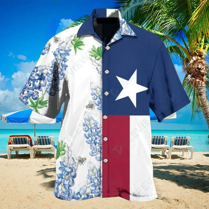 Texas Hawaiian Shirt, Experience the Hawaiian Life Style with Teeviews Texas Peace High End Shirts, Summer Beach Shirt