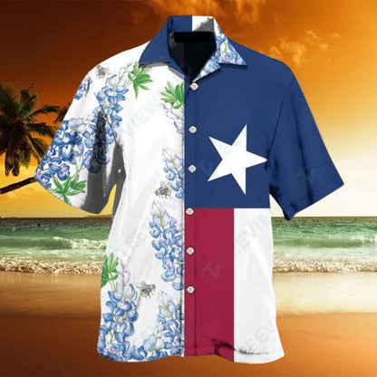 Texas Hawaiian Shirt, Experience the Hawaiian Life Style with Teeviews Texas Peace High End Shirts, Summer Beach Shirt