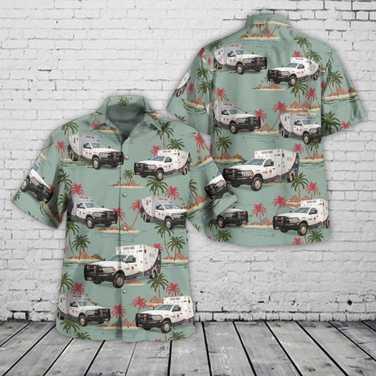Texas Hawaiian Shirt, Gatesville, Texas, Coryell Memorial Healthcare System EMS Hawaiian Shirt, EMS Hawaiian Shirt