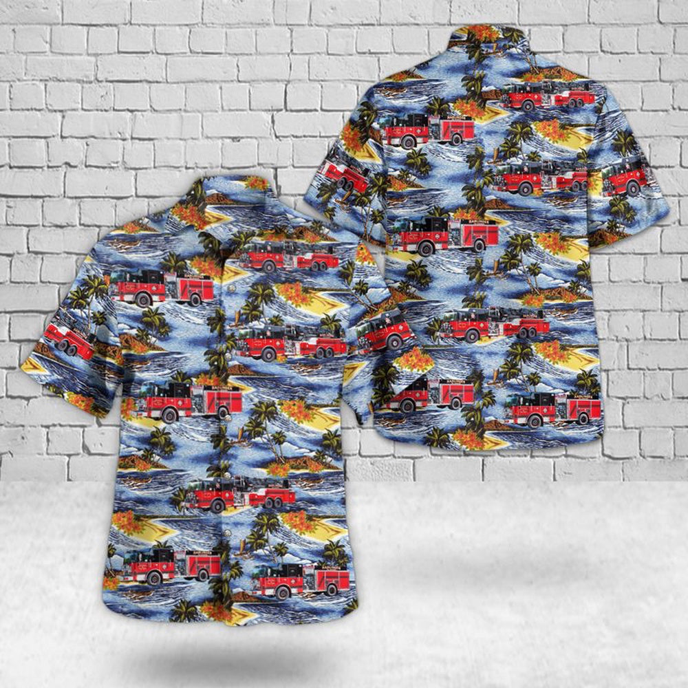 Texas Hawaiian Shirt, Harlingen, Texas, Harlingen Fire Department Hawaiian Shirt, Hawaiian Firefighter Shirts
