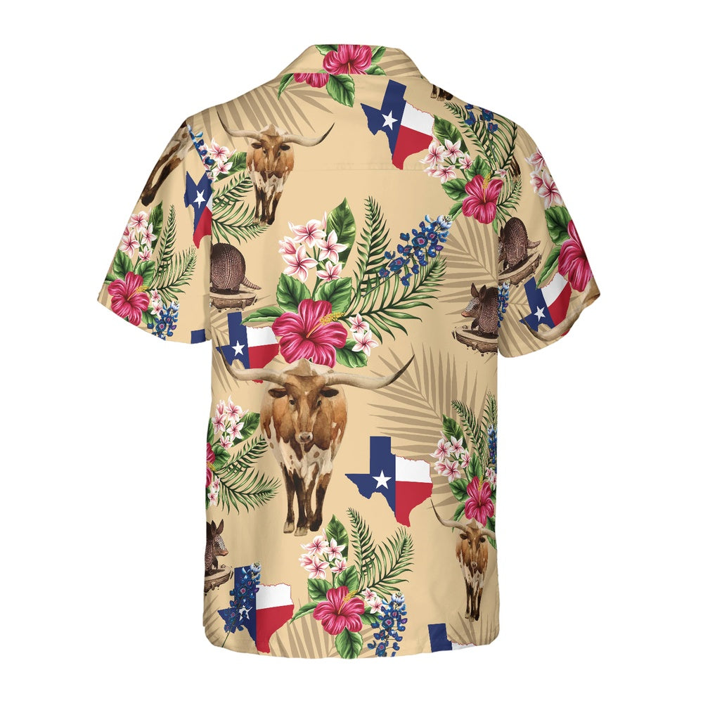 Texas Hawaiian Shirt, Insignia Bluebonnet Texas Hawaiian Shirt, Summer Beach Shirt