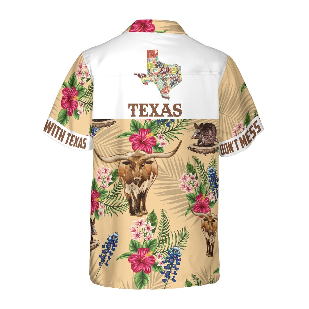 Texas Hawaiian Shirt, Insignia Bluebonnet Texas Hawaiian Shirts, Summer Beach Shirt