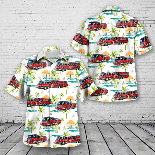 Texas Hawaiian Shirt, Lewisville, Texas, Lewisville Fire Department Hawaiian Shirt, Hawaiian Firefighter Shirts