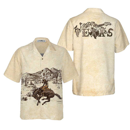 Texas Hawaiian Shirt, Lone Star State Cowboy Texas Hawaiian Shirt, Summer Beach Shirt