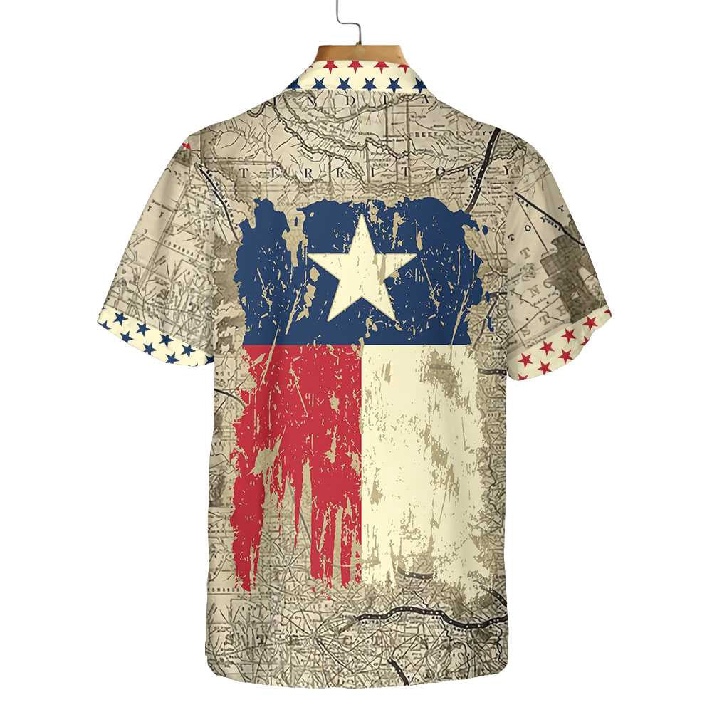 Texas Hawaiian Shirt, Old Map of Texas Vintage Texas Hawaiian Shirt, Summer Beach Shirt