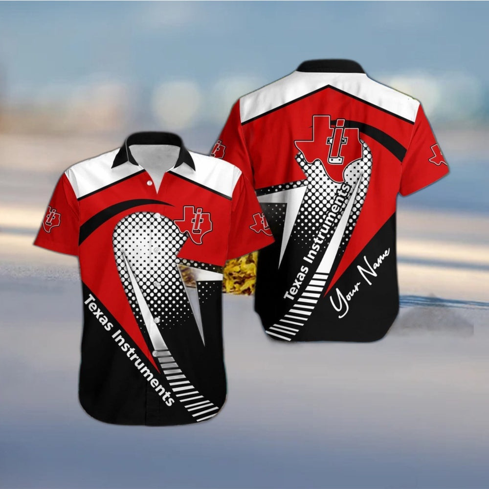 Texas Hawaiian Shirt, Personalized Name Texas Instruments Lover Gift 3D Hawaiian Shirt, Summer Beach Shirt