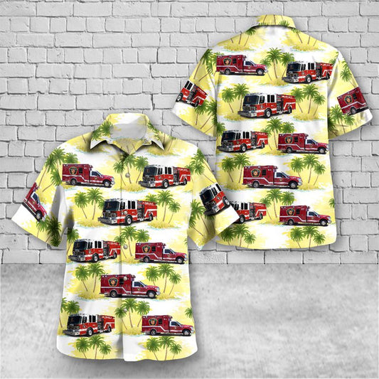 Texas Hawaiian Shirt, South Padre Island Fire Department, South Padre Island, Texas Hawaiian Shirt, Hawaiian Firefighter Shirts