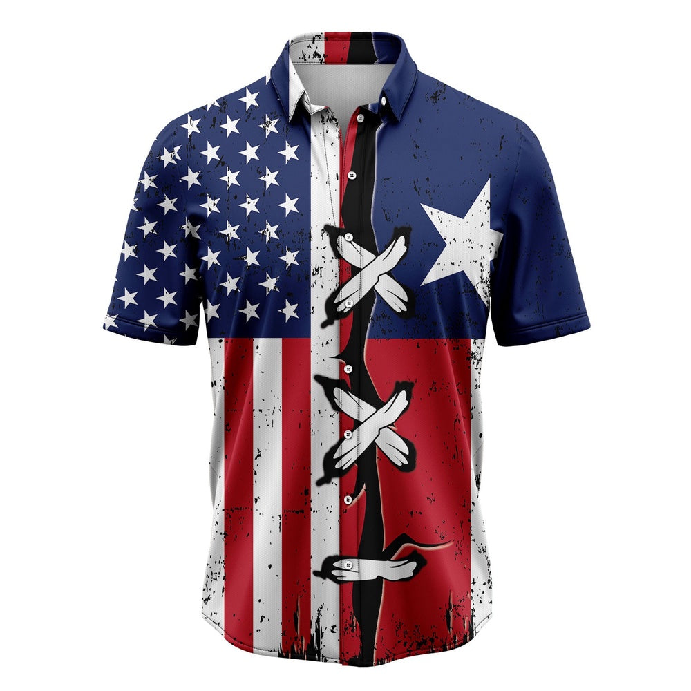 Texas Hawaiian Shirt, Texas American Flag Hawaiian Shirt, Summer Beach Shirt