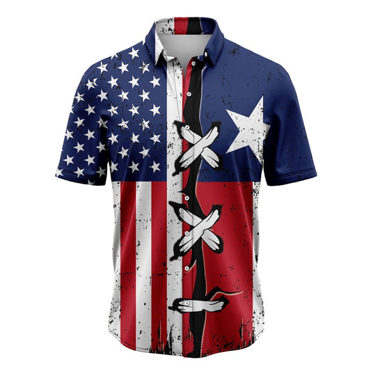 Texas Hawaiian Shirt, Texas American Flag Hawaiian Shirt, Summer Beach Shirt