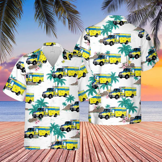 Texas Hawaiian Shirt, Texas Austin-Travis County EMS Hawaiian Shirt, EMS Hawaiian Shirt
