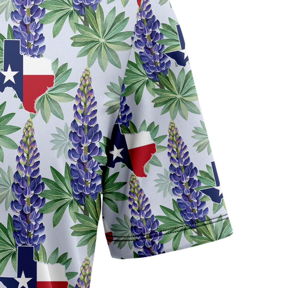 Texas Hawaiian Shirt, Texas Bluebonnet Flag Hawaiian Shirts, Summer Beach Shirt