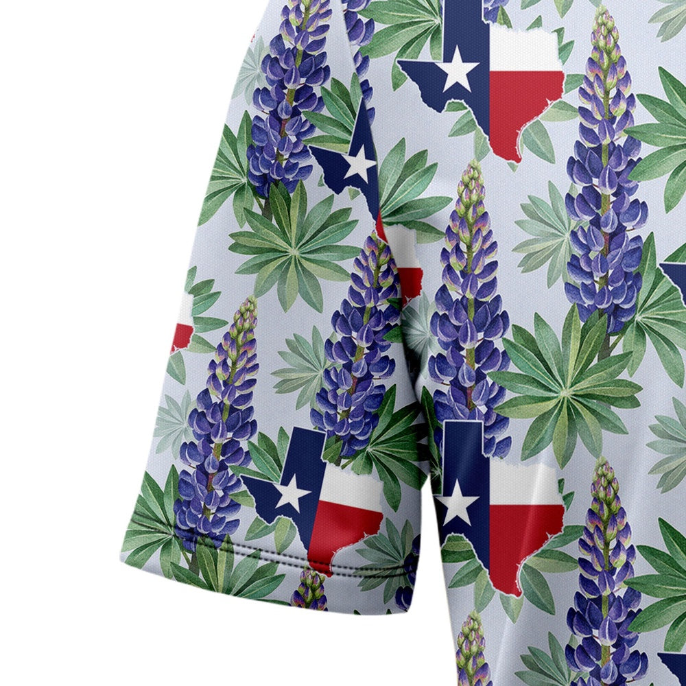 Texas Hawaiian Shirt, Texas Bluebonnet Flag Hawaiian Shirts, Summer Beach Shirt