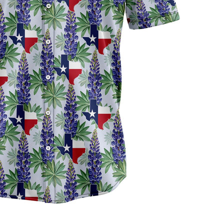 Texas Hawaiian Shirt, Texas Bluebonnet Flag Hawaiian Shirts, Summer Beach Shirt