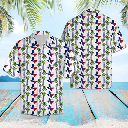 Texas Hawaiian Shirt, Texas Bluebonnet Hawaii Shirt, Summer Beach Shirt