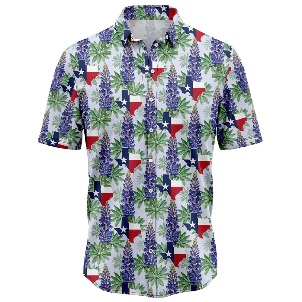 Texas Hawaiian Shirt, Texas Bluebonnet Hawaiian Shirt, Summer Beach Shirt