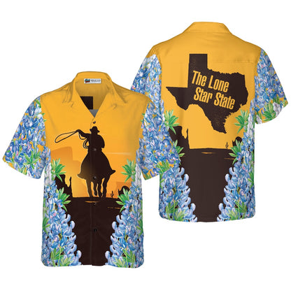 Texas Hawaiian Shirt, Texas Bluebonnets Rodeo Hawaiian Shirt, Summer Beach Shirt
