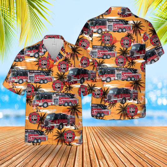 Texas Hawaiian Shirt, Texas Channelview Fire Department Hawaiian Shirt, Hawaiian Firefighter Shirts