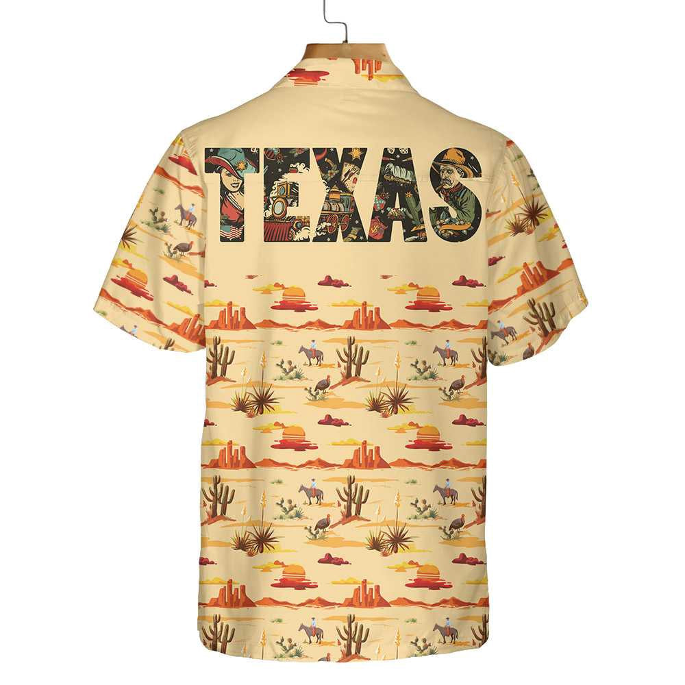 Texas Hawaiian Shirt, Texas Cowboy Cactus Texas Hawaiian Shirts, Summer Beach Shirt