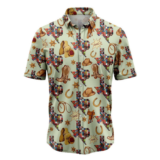 Texas Hawaiian Shirt, Texas Cowboy Hawaiian Shirt, Summer Beach Shirt