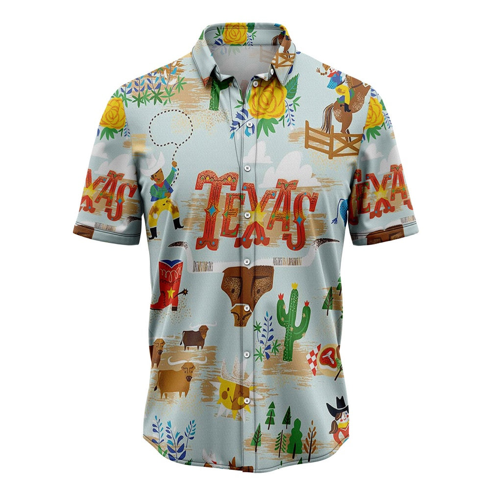 Texas Hawaiian Shirt, Texas Cowboy Hawaiian Shirts, Summer Beach Shirt