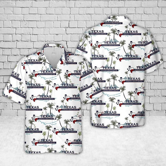 Texas Hawaiian Shirt, Texas Emergency Medical Services Hawaiian Shirt, Summer Beach Shirt