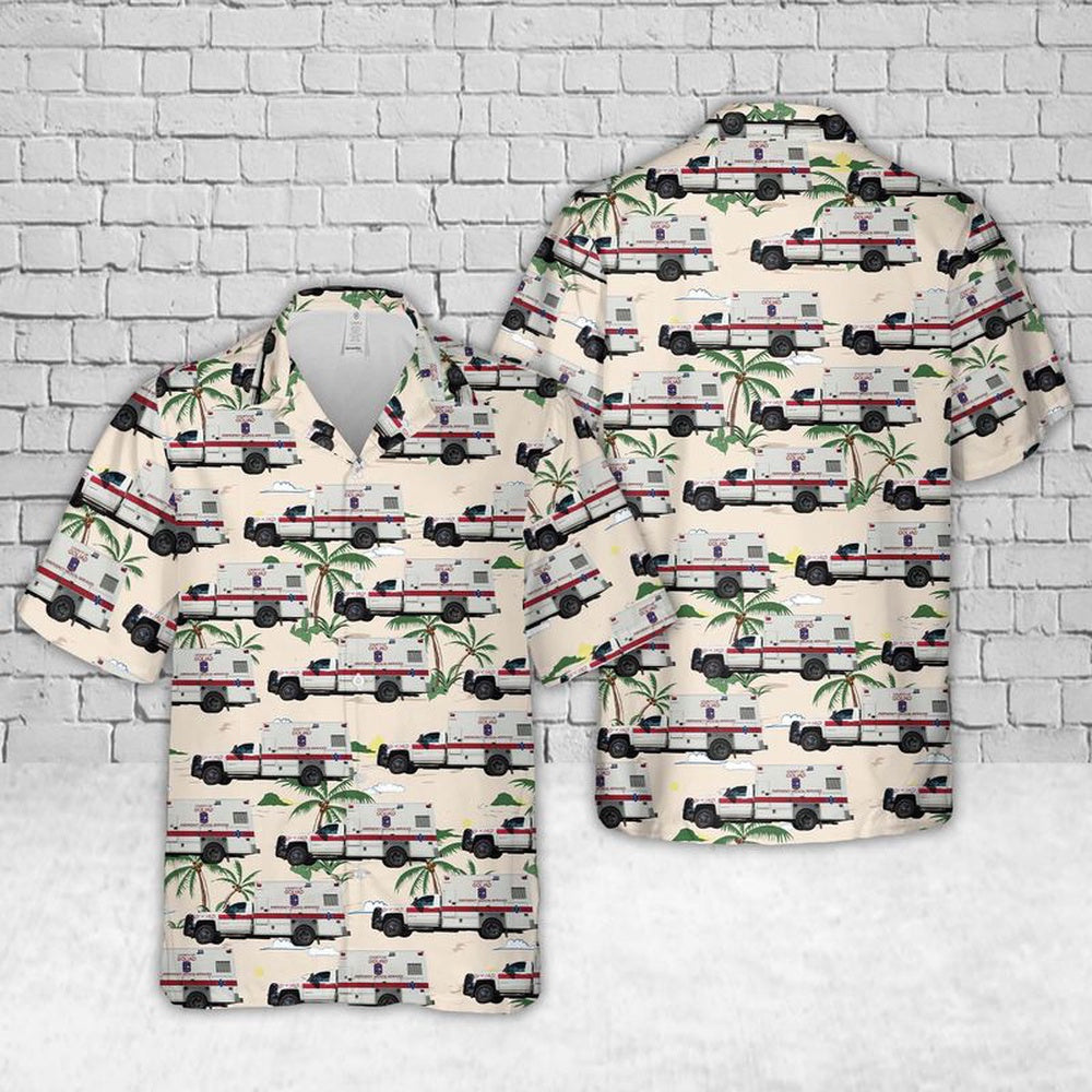 Texas Hawaiian Shirt, Texas Goliad County EMS Hawaiian Shirt, EMS Hawaiian Shirt