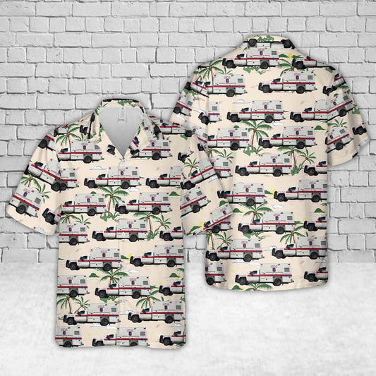 Texas Hawaiian Shirt, Texas Goliad County EMS Hawaiian Shirt, EMS Hawaiian Shirt