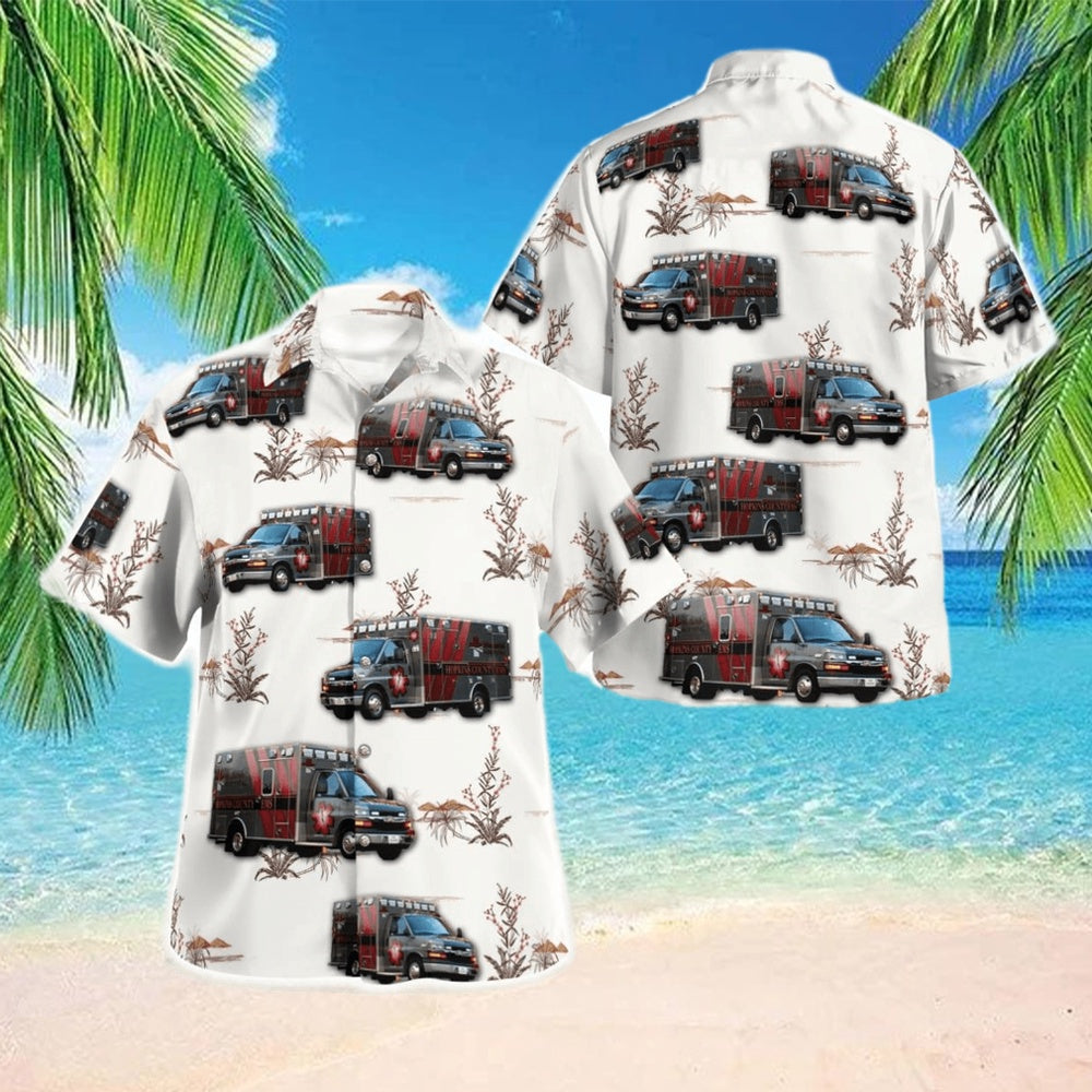 Texas Hawaiian Shirt, Texas Hopkins County EMS Hawaiian Shirt Best Style Women, EMS Hawaiian Shirt