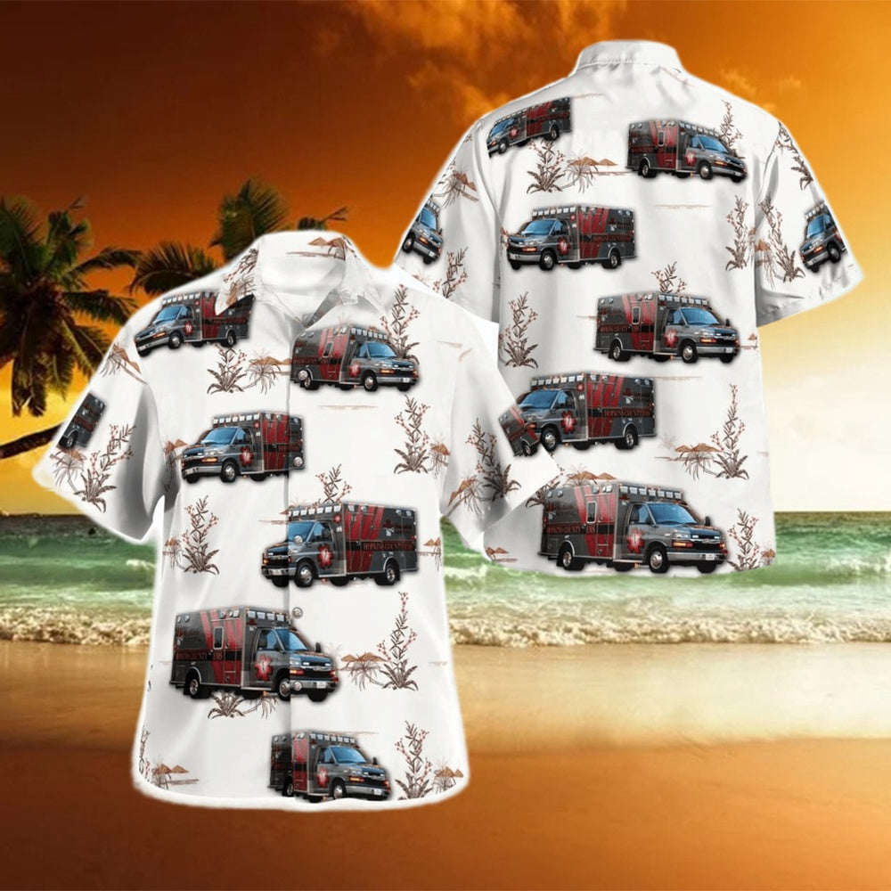 Texas Hawaiian Shirt, Texas Hopkins County EMS Hawaiian Shirt Best Style Women, EMS Hawaiian Shirt