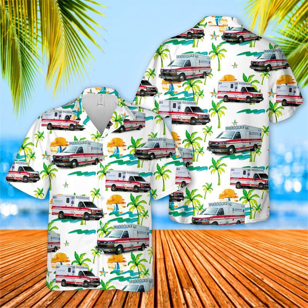 Texas Hawaiian Shirt, Texas Houston County EMS Hawaiian Shirt, EMS Hawaiian Shirt
