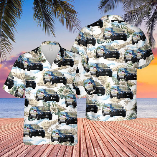 Texas Hawaiian Shirt, Texas Houston Police Department Ford Police Interceptor Utility Hawaiian Shirt, Police Hawaiian Shirt
