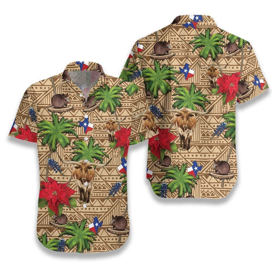 Texas Hawaiian Shirt, Texas Insignia 2 Hawaiian Shirt, Summer Beach Shirt
