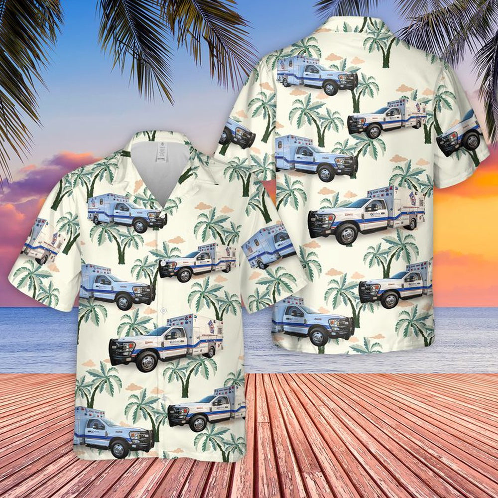 Texas Hawaiian Shirt, Texas Jackson County Hospital District EMS Hawaiian Shirt, EMS Hawaiian Shirt