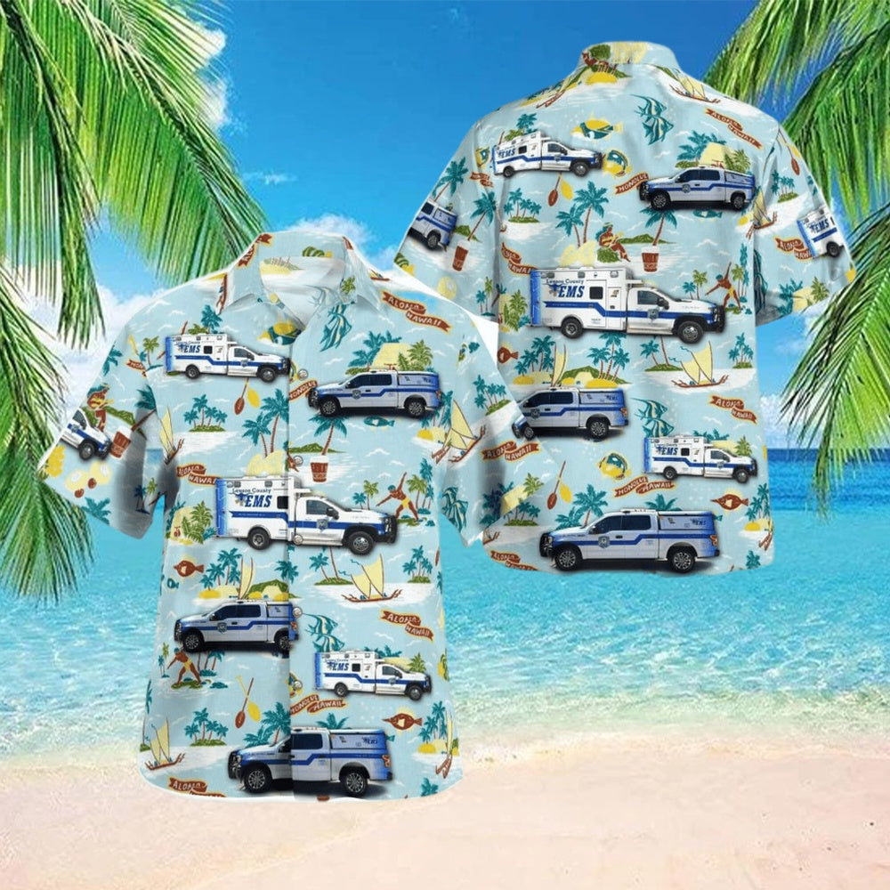 Texas Hawaiian Shirt, Texas Lavaca County EMS Hawaiian Shirt Best Style Women, EMS Hawaiian Shirt