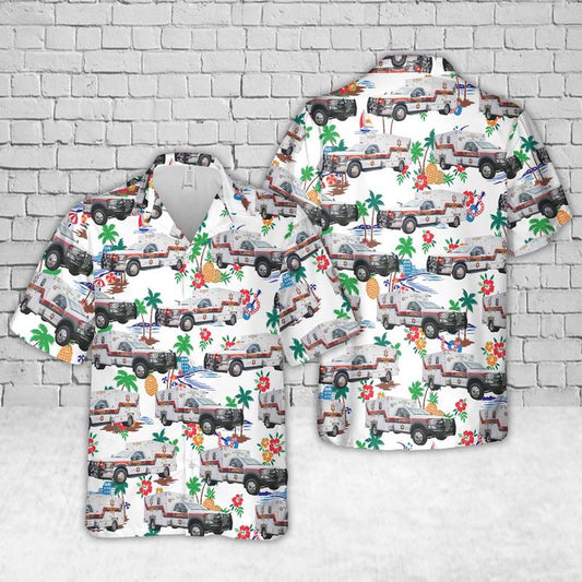Texas Hawaiian Shirt, Texas Robertson County EMS Hawaiian Shirt, EMS Hawaiian Shirt