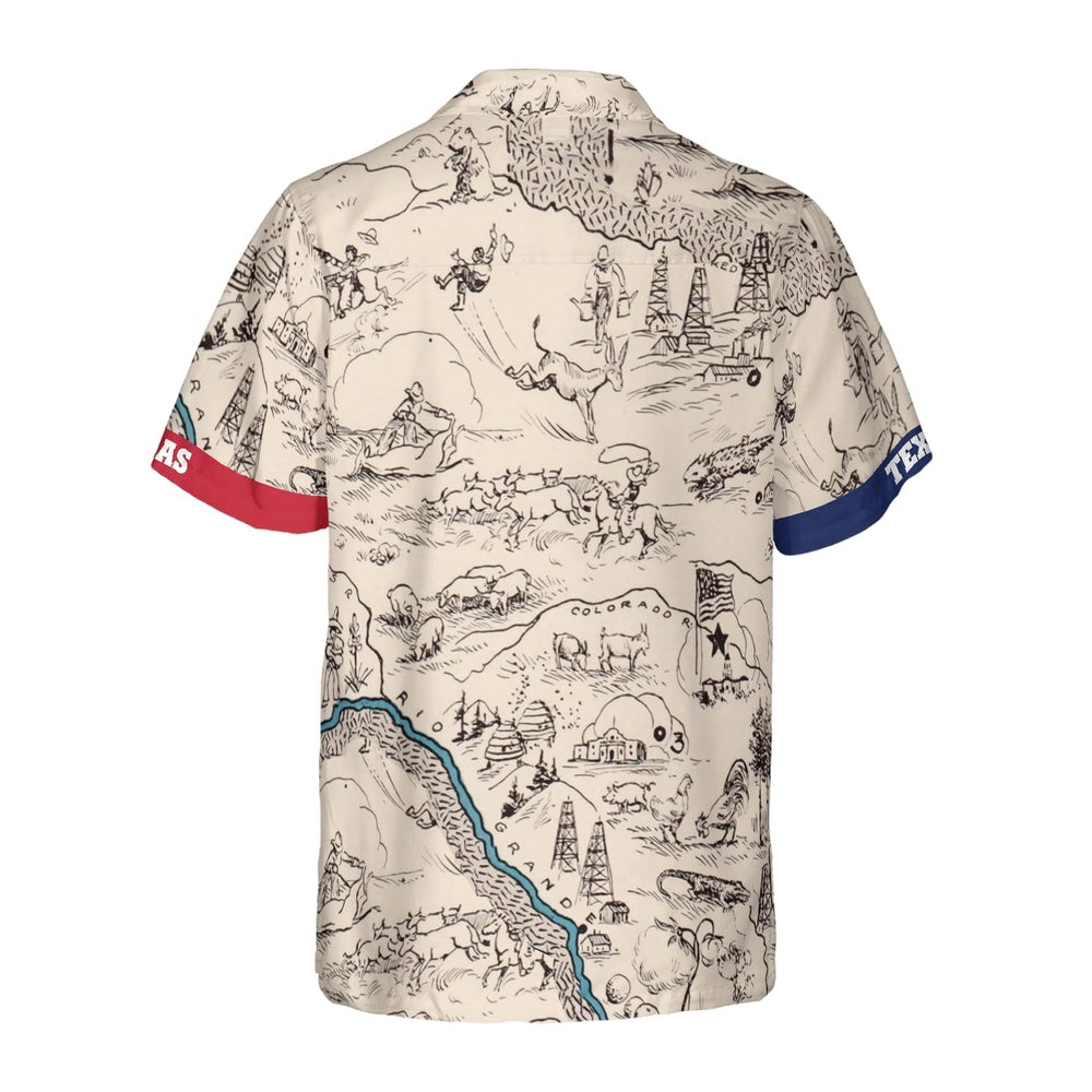 Texas Hawaiian Shirt, Texas State Map Hawaiian Shirt, Unique Texas Shirt For Texas Lovers, Summer Beach Shirt