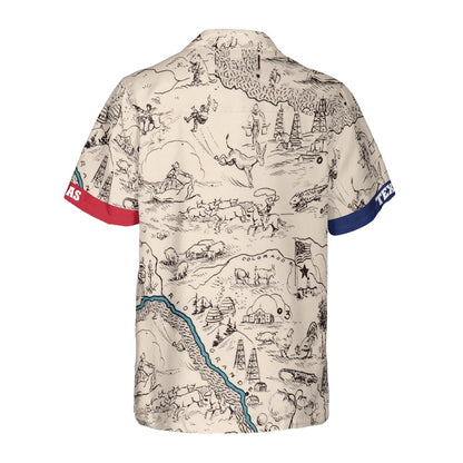 Texas Hawaiian Shirt, Texas State Map Hawaiian Shirt, Unique Texas Shirt For Texas Lovers, Summer Beach Shirt