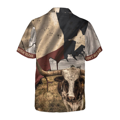 Texas Hawaiian Shirt, Texas State Map Pattern Flag Texas Hawaiian Shirt, Summer Beach Shirt